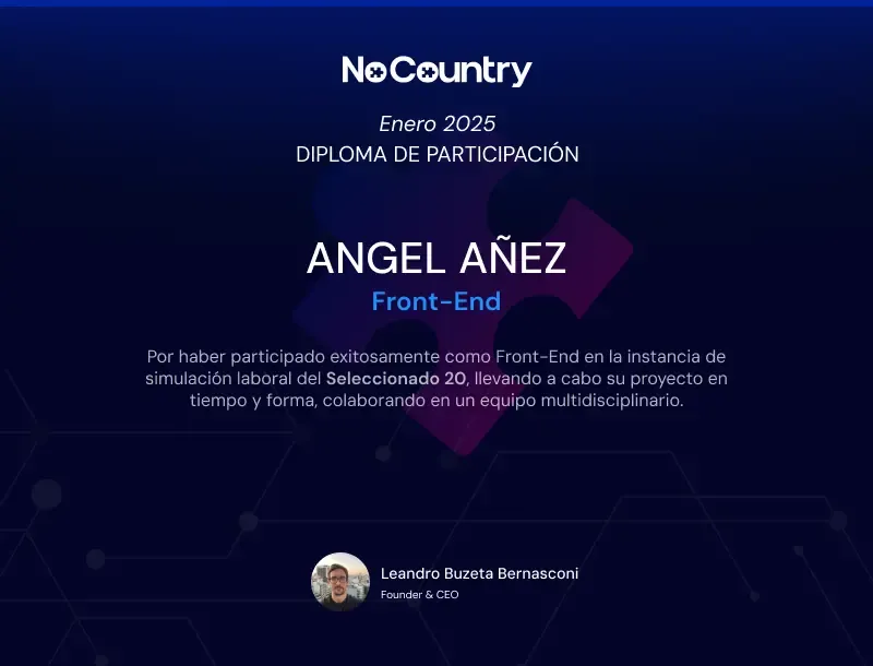 No Country - Simulación Laboral Enero 2025