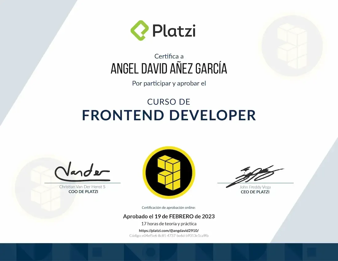 Platzi - Curso de Frontend Developer
