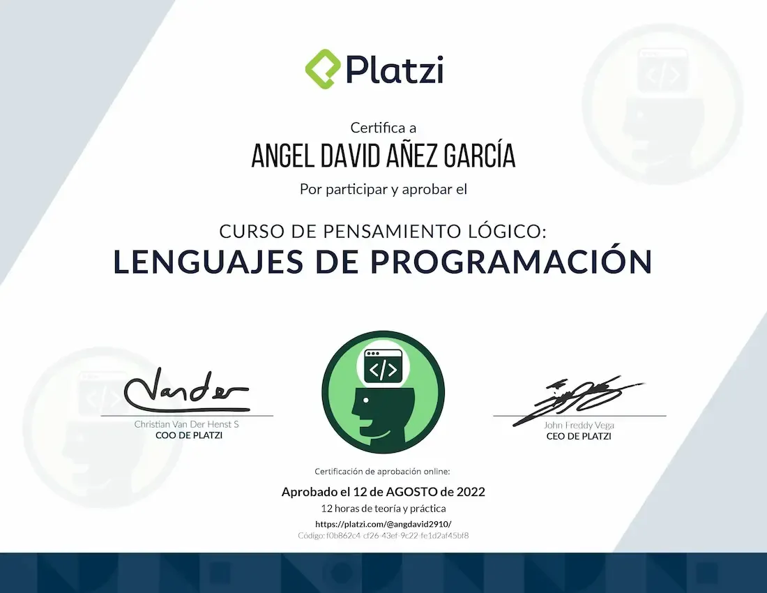 Platzi - Curso de Pensamiento Lógico, Lenguajes de Programación
