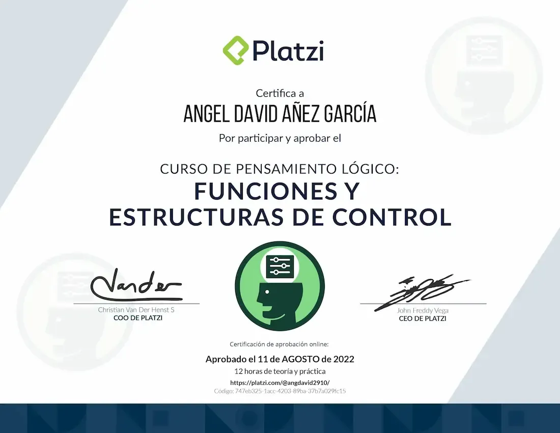 Platzi - Curso de Pensamiento Lógico, Manejo de Datos, Estructuras y Funciones